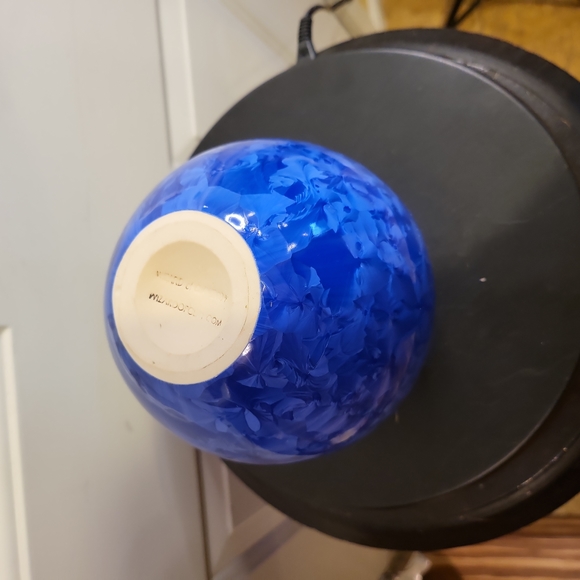 Wizard of Clay Blue Crystalline Vase 5.5" - Picture 9 of 11